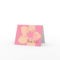 Pink and Cream Thank  You Note Card