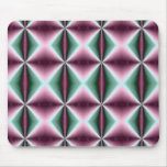 Pink and Green Diamond Patterned Mousepad