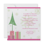 Pink and Green Festive Christmas Invitation