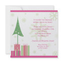 Pink and Green Festive Christmas Invitation