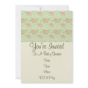 Pink And Green Paisley Invitation