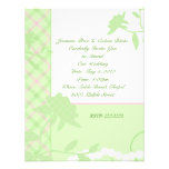Pink and Green Plaid & Pearls Invitations