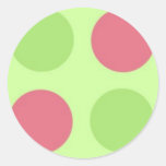 Pink and Green Polka Dot Sticker