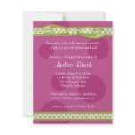 Pink and Green Polka Dots Baby Shower Invitation