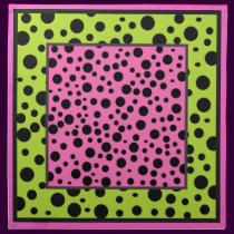 Pink and green Polka dots  Design Napkins napkins