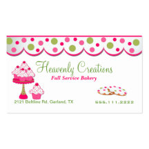 Pink and Green Sweets Bakery Business Card