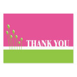 Pink and Green Thankyou business cards