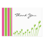 Pink and Green Thankyou business cards