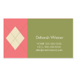 Pink and Green With Argyle All Over Business Card
