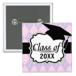 pink and lavender argyle pattern graduation grad