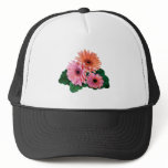 Pink and Orange Gerbera Daisies hats