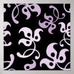 pink and purple abstract flowers posters