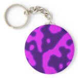 Pink and purple animal fur keychains