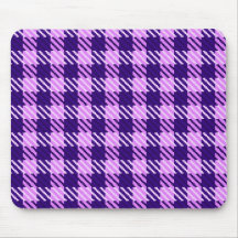 Pink and Purple Check Mousepad
