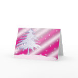 Pink and Purple Christmas Tree Card