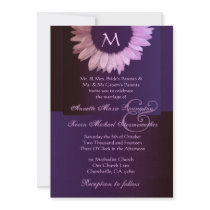 Pink and Purple Coloured Sunflower Wedding