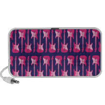 Pink and Purple Electric Guitars Punk Rock Laptop Speakers