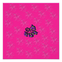 Pink and Purple Floral Hibiscus Flower Photographic Print