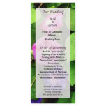 Pink and Purple Morning Glories Wedding Program rack cards