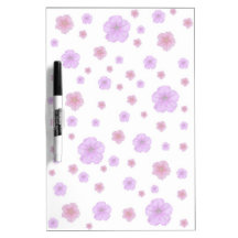 Pink and Purple Petunias Dry Erase Board