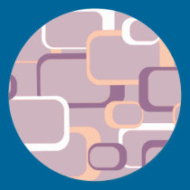 Pink and Purple Retro Square Sticker stickers