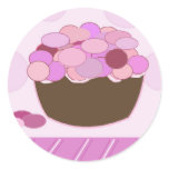 Pink and Purple Smartie Cupcake stickers