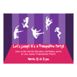 Pink and Purple Trampoline Party Inviation Personalised Announcements