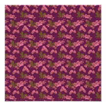 Pink and Purple Vintage Floral Photo Print