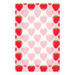 Pink and Red Strawberry Pattern. stationery