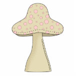pink and tan mushroom photo sculptures