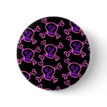 Pink and Violet Skull and Crossbones buttons