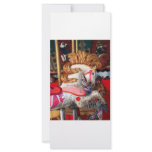 Pink and white carousel horse photograph fair rack cards