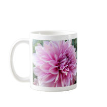 Pink and White Dahlia Coffee Mugs
