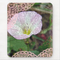 Pink and White Field BindWeed Mouse Mats