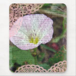 Pink and White Field BindWeed mousepads