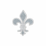 Pink and White Fleur De Lis Embroidered Shirt embroidered shirts