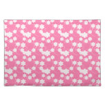 Pink and White Flower Pattern Place Mats