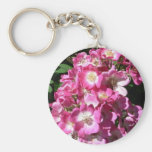 Pink And White Flowers Keychains