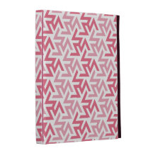 Pink and White Geometric iPad Folio Cover