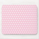 Pink and White Polka Dot Pattern. Spotty. Custom mousepads
