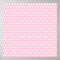 Pink and White Polka Dot Pattern. Spotty. Print
