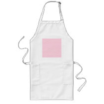 Pink and White Polka Dots Pattern. Apron