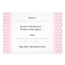 Pink and White Polka Dots Pattern. Personalized Announcements
