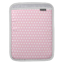 Pink and White Polka Dots Pattern. Sleeves For iPads