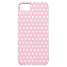 Pink and White Polka Dots Pattern. iPhone 5 Cases