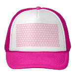 Pink and White Polka Dots Pattern. Mesh Hat