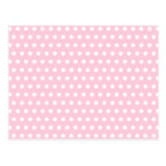 Pink and White Polka Dots Pattern. Post Card