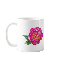 Pink and White Rose Coffee Mug