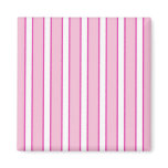 Pink and White Stripe Refrigerator Magnet
