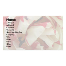 Pink and White Tulip Custom Business Card